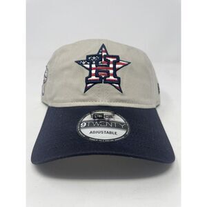 New Era Houston Astros 9TWENTY Adjustable Hat Independence American Flag Cap NEW
